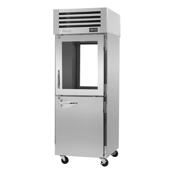 Turbo Air PRO-26R-GSH-PT-N Pro Series 28" Reach-In Refrigerator - 4 Glass/Solid Combi Half-Doors Pass-Thru Turbo Air PRO-26R-GSH-PT-N Pro Series 28" Reach-In Refrigerator - 4 Glass/Solid Combi Half-Doors Pass-Thru