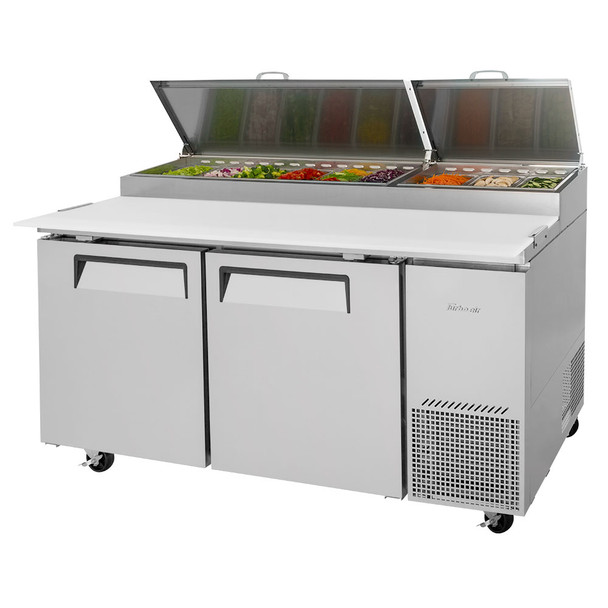 Turbo Air TPR-67SD-N Pizza Prep Table - 2 Doors