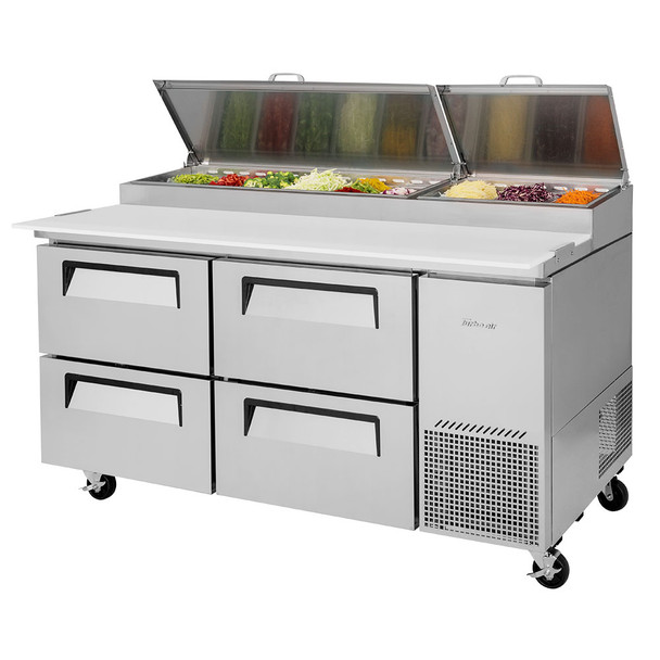 Turbo Air TPR-67SD-D4-N Pizza Prep Table - 4 Drawers