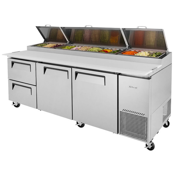 Turbo Air TPR-93SD-D2-N Pizza Prep Table - 2 Drawers & 2 Doors