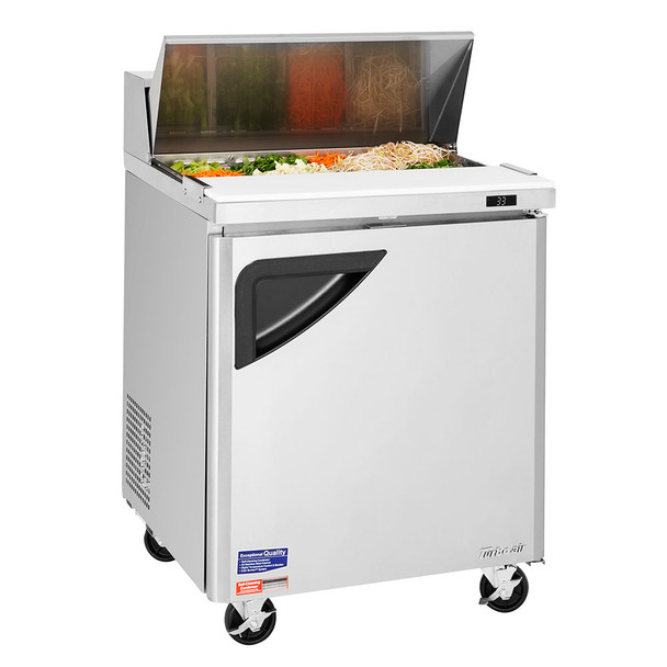 Turbo Air TST-28SD-N Super Deluxe Sandwich/Salad Prep Table - 1 Solid Door Turbo Air TST-28SD-N Super Deluxe Sandwich/Salad Prep Table - 1 Solid Door