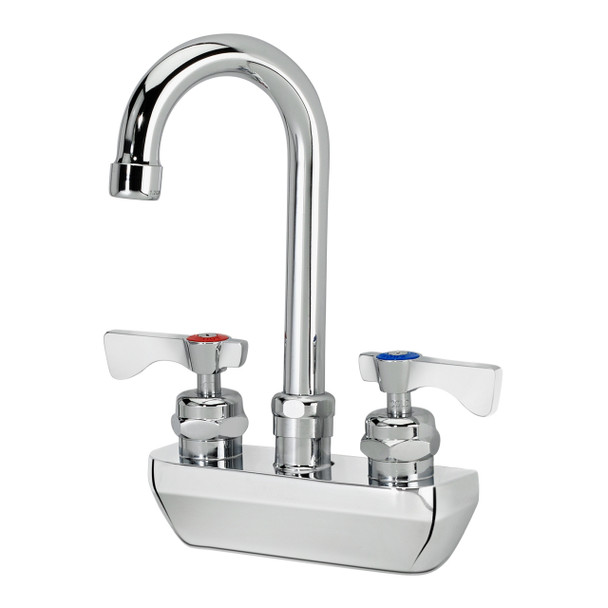 Krowne 14-400L Royal Series 4" Center Wall Mount Faucet with 3.5" Gooseneck Krowne 14-400L Royal Series 4" Center Wall Mount Faucet with 3.5" Gooseneck