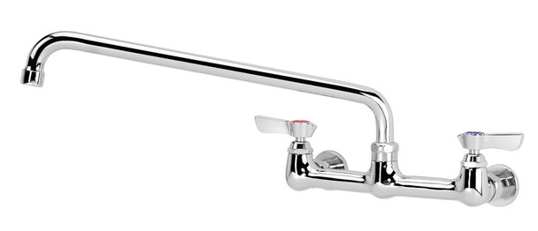 Krowne 12-814L Commercial 8" Center Wall Mount Faucet with 14" Spout Krowne 12-814L Commercial 8" Center Wall Mount Faucet with 14" Spout