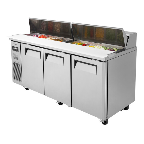 Turbo Air JST-72-N J Series Sandwich/Salad Prep Table, Side Mount, 3 Solid Doors Turbo Air JST-72-N J Series Sandwich/Salad Prep Table, Side Mount, 3 Solid Doors
