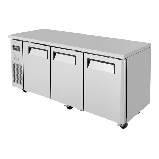 Turbo Air JUR-72S-N6 J Series 3 Solid Doors Undercounter Refrigerator, Side Mount - Narrow Turbo Air JUR-72S-N6 J Series 3 Solid Doors Undercounter Refrigerator, Side Mount - Narrow
