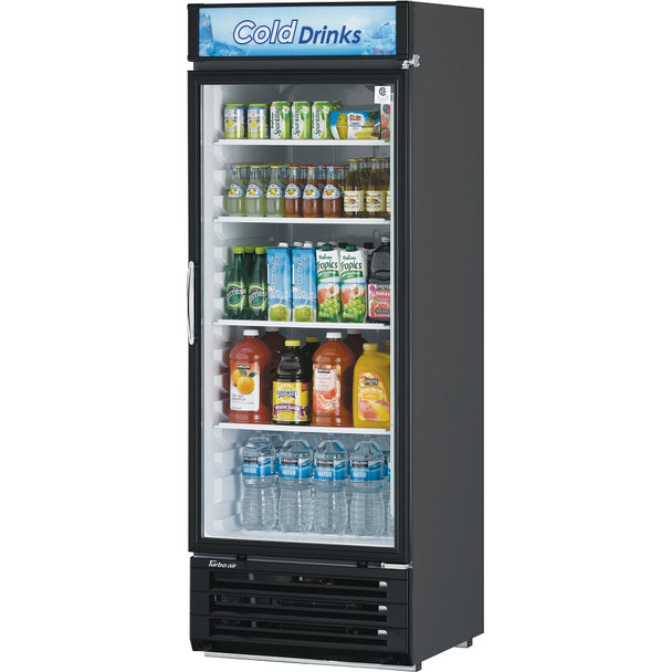 Turbo Air TGM-22RVB-N6 Glass Merchandiser Refrigerator, 1 Section, Black Cabinet Turbo Air TGM-22RVB-N6 Glass Merchandiser Refrigerator, 1 Section, Black Cabinet