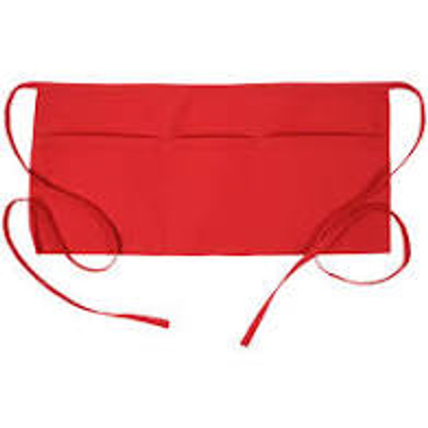 FORTUNE AP-WA-RED Waist Apron, Three Pocket, Red