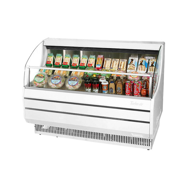 Turbo Air TOM-50SW-N 50" Horizontal Open Display Merchandiser - Slim Line, White