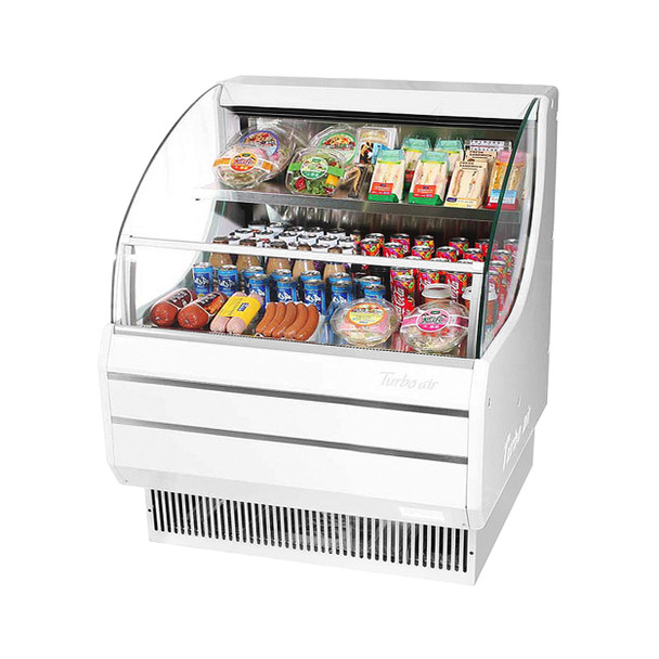 Turbo Air TOM-30LW-N 28" Low Profile Horizontal Open Display Merchandiser - White