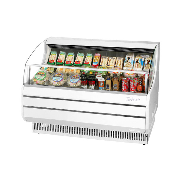 Turbo Air TOM-60LW-N 63" Low Profile Horizontal Open Display Merchandiser - White
