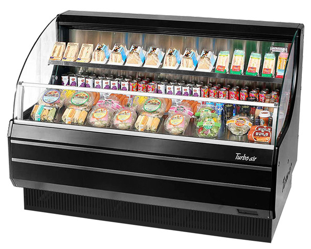 Turbo Air TOM-60LB-N 63" Low Profile Horizontal Open Display Merchandiser - Black