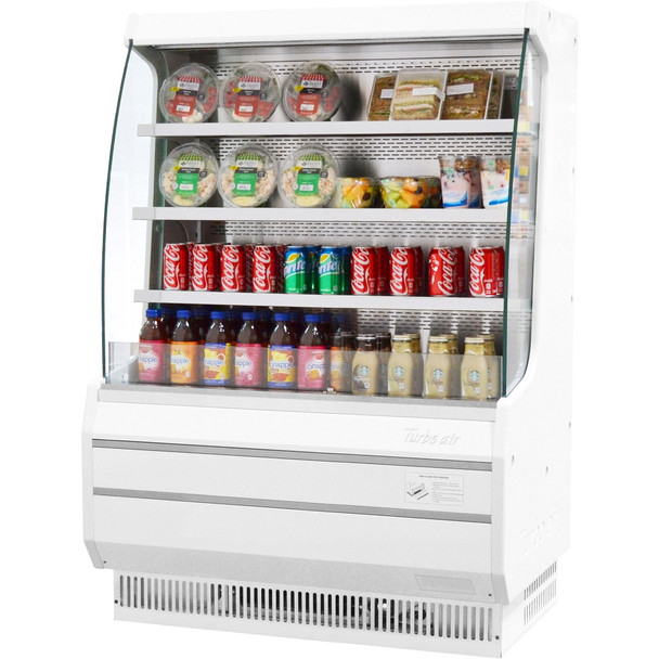 Turbo Air TOM-40MW-N 39" Vertical Open Display Merchandiser - Medium Height, White