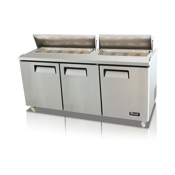Migali C-SP72-18 72" wide, 18 Pans, Sandwich Prep Table Migali C-SP72-18 72" wide, 18 Pans, Sandwich Prep Table