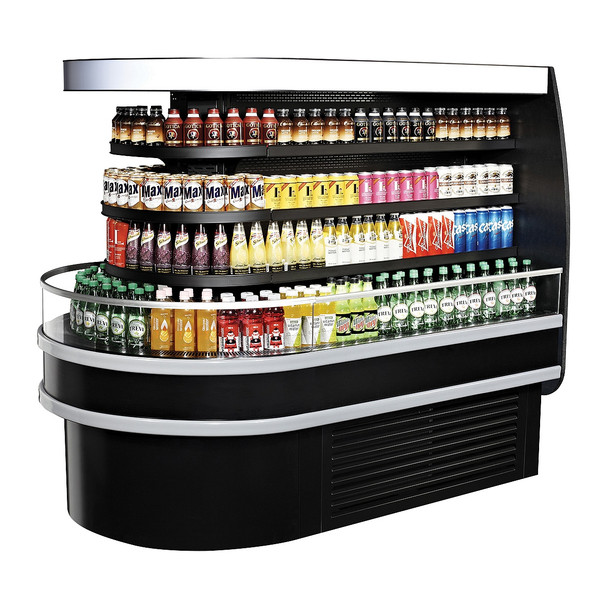 Turbo Air TIOM-48RSB-N Island Display Case - 48" Half-Round (1EA), 48"Square (1EA)