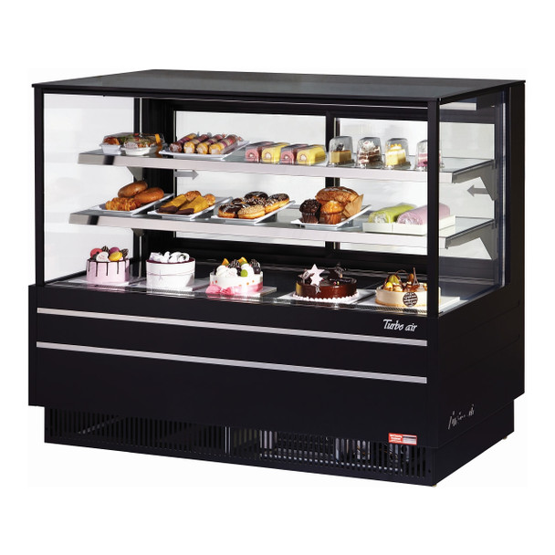 Turbo Air TCGB-60UF-B-N 60" Refrigerated Bakery Case, European Straight Front Glass, Black Turbo Air TCGB-60UF-B-N 60" Refrigerated Bakery Case, European Straight Front Glass, Black