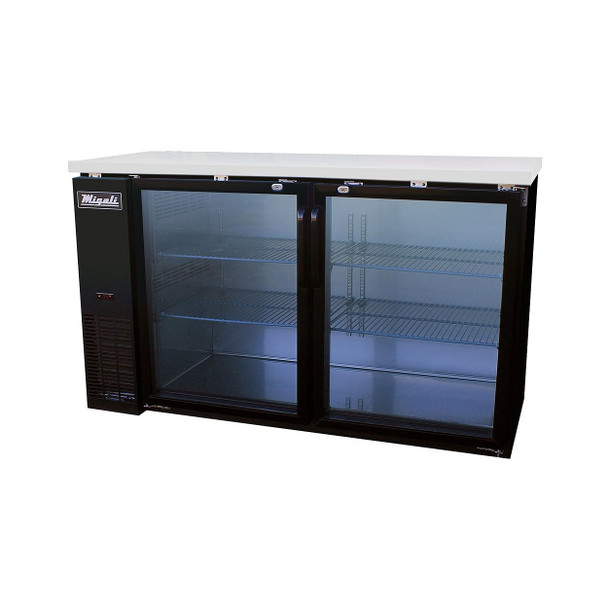 Migali C-BB60G 60" Glass Door Back Bar Refrigerator Migali C-BB60G 60" Glass Door Back Bar Refrigerator