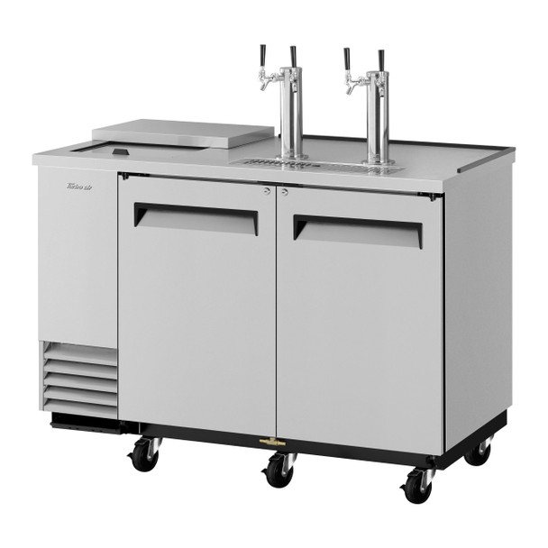 Turbo Air TCB-2SD-N6 59" (2) Double Tap Club Top Beer Dispenser - Stainless Steel, (2) 1/2 Keg Capacity