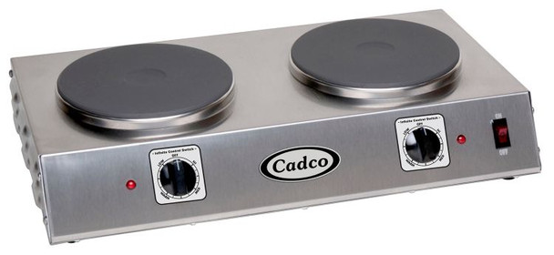 Cadco CDR-2C Electric Hot Plate, (2) Cast Iron Burner - 120V Cadco CDR-2C Electric Hot Plate, (2) Cast Iron Burner - 120V