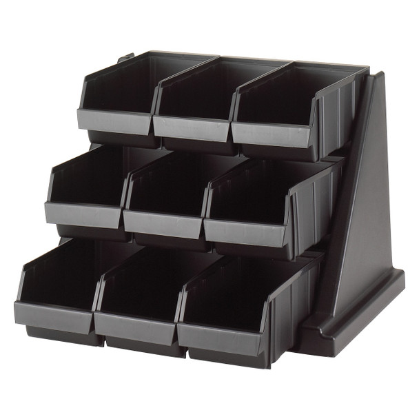 Cambro 9RS9110 Organizer Rack w/ 9 Bins, Polyethylene, Black Cambro 9RS9110 Organizer Rack w/ 9 Bins, Polyethylene, Black