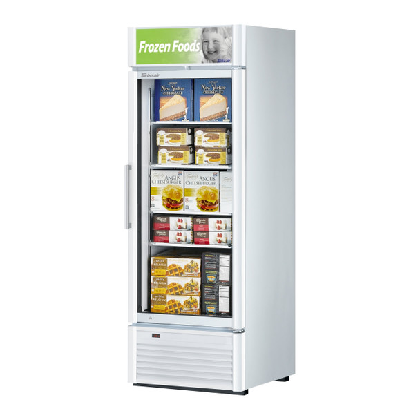 Turbo Air TGF-23SDW-N Glass Merchandiser Freezer, 1 Section, White Cabinet Turbo Air TGF-23SDW-N Glass Merchandiser Freezer, 1 Section, White Cabinet