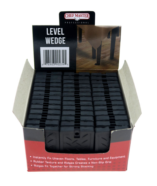 CHEFMASTER 90234GD Level Wedge, Black, (75pcs/Box) CHEFMASTER 90234GD Level Wedge, Black, (75pcs/Box)