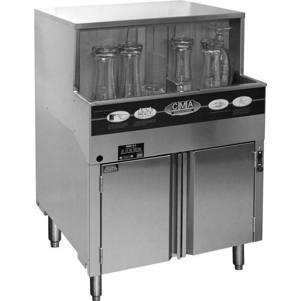 CMA GW-100 Low Temp Glass Washer 115V w/ScrapTrap