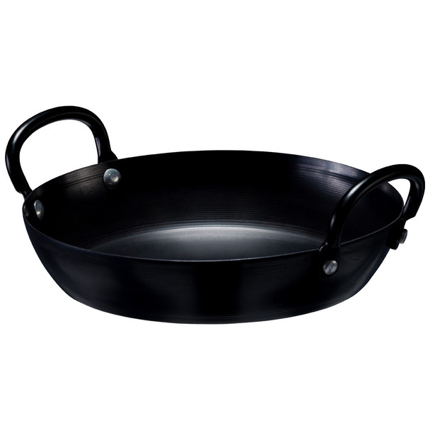 Browne 573752 Thermalloy Fry Pan, 11-4/5", Carbon Steel, 2 Handles