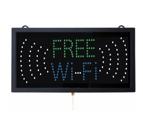 Aarco FRE11M "FREE WIFI" Led Sign, 18-3/4" x 9-3/4" Aarco FRE11M "FREE WIFI" Led Sign, 18-3/4" x 9-3/4"