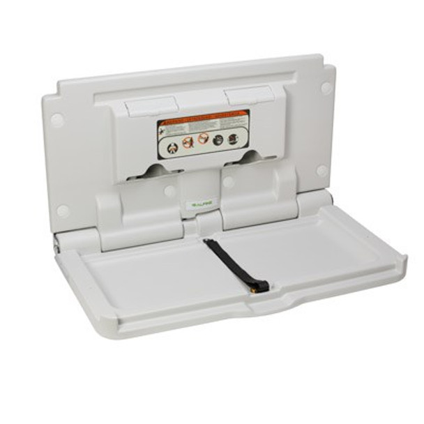 Alpine ALP411 Horizontal Baby Changing Station, 34-1/4"W x 20-3/10"H x 4"D, White