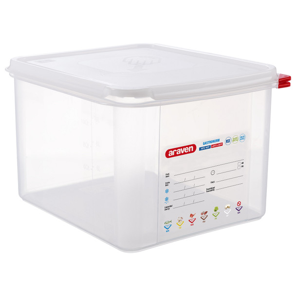 Araven 03035 Storage Container & Lid, 1/2 Size, 8" Deep, Translucent Araven 03035 Storage Container & Lid, 1/2 Size, 8" Deep, Translucent