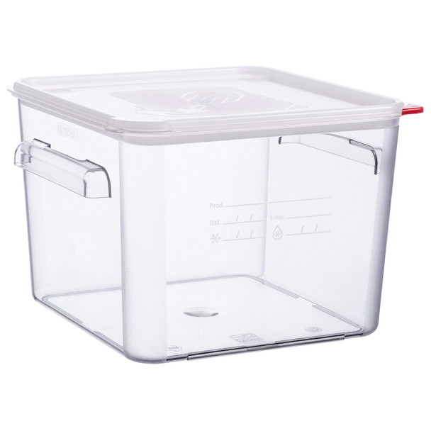 Araven 91855 Clear Storage Container & Lid, 12.6 Qt., Square