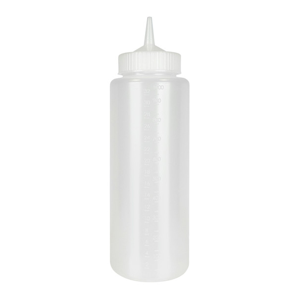 Vollrath 4932-13 Squeeze Bottle, Wide Mouth, 32 oz Clear