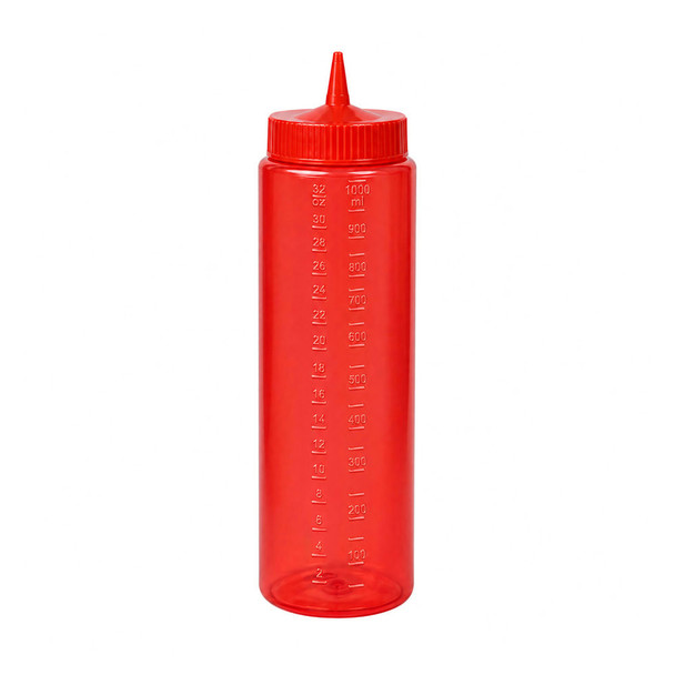 Vollrath 4932-02 Squeeze Bottle , Wide Mouth, 32 oz, Red