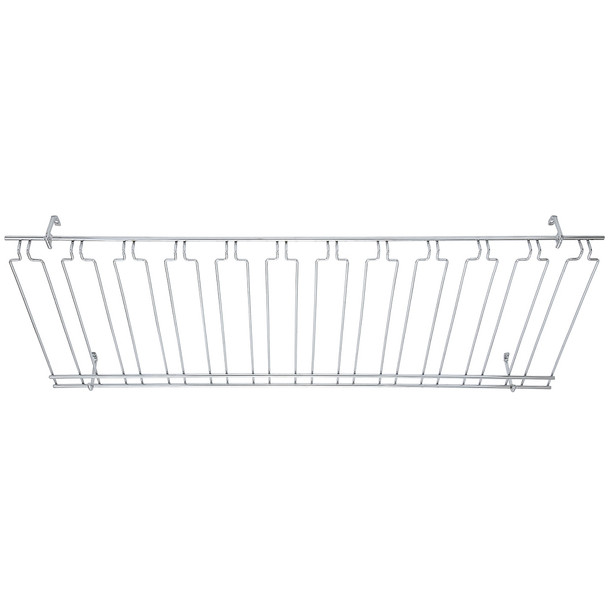 Winco GHC-1848 Overhead Glass Rack, 18" x 48" x 4", Chrome Plated