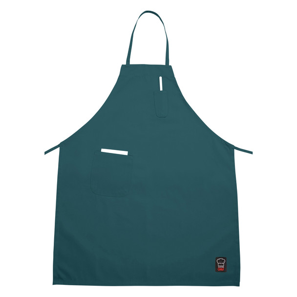 Winco BA-PGN Bib Apron, 31" x 26", with (2) pockets, Green Winco BA-PGN Bib Apron, 31" x 26", with (2) pockets, Green