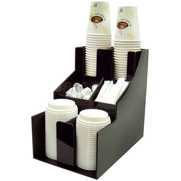 Winco CLSO-2T Cup & Lid Dispenser, 3 Tiers, 2 Stacks