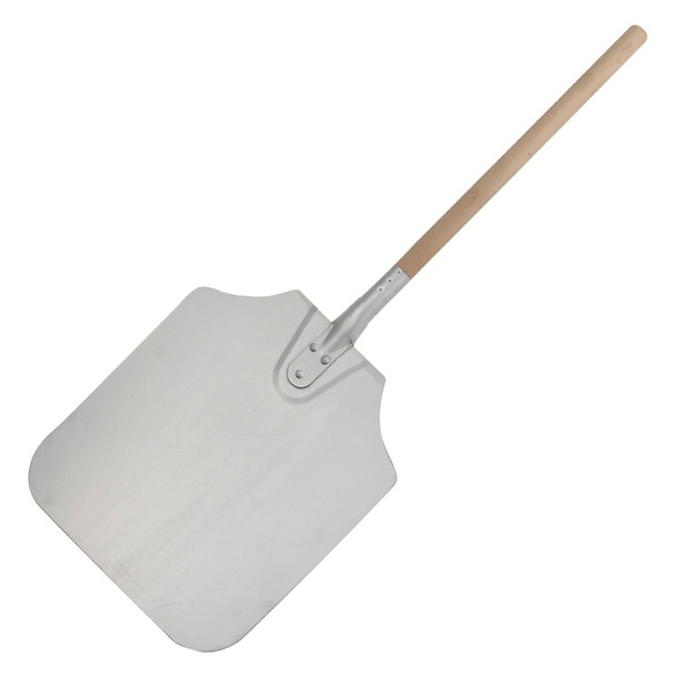 Winco APP-18L Pizza Peel, 16" x 18" Aluminum Blade, 36" O.L, Wooden Handle