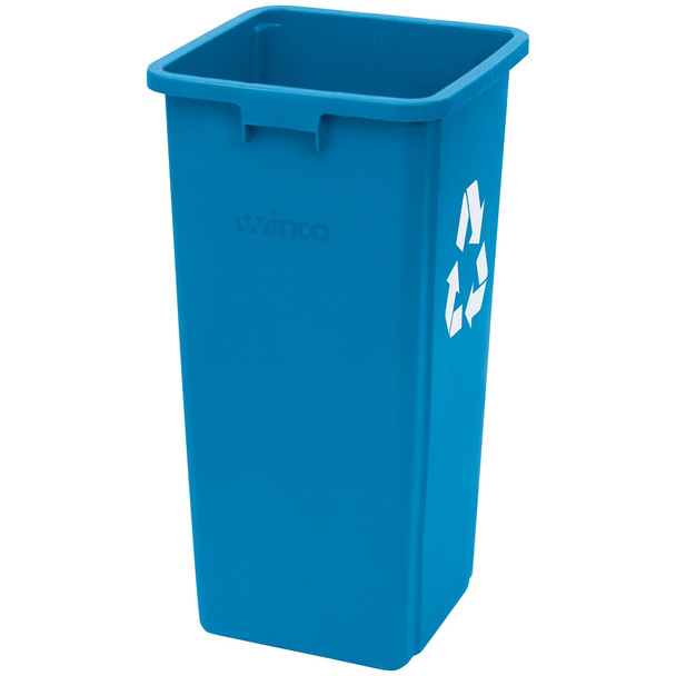 Winco PTCS-23L Trash Can, 23 gallon, Square, Tall, Blue "Recycle" Winco PTCS-23L Trash Can, 23 gallon, Square, Tall, Blue "Recycle"