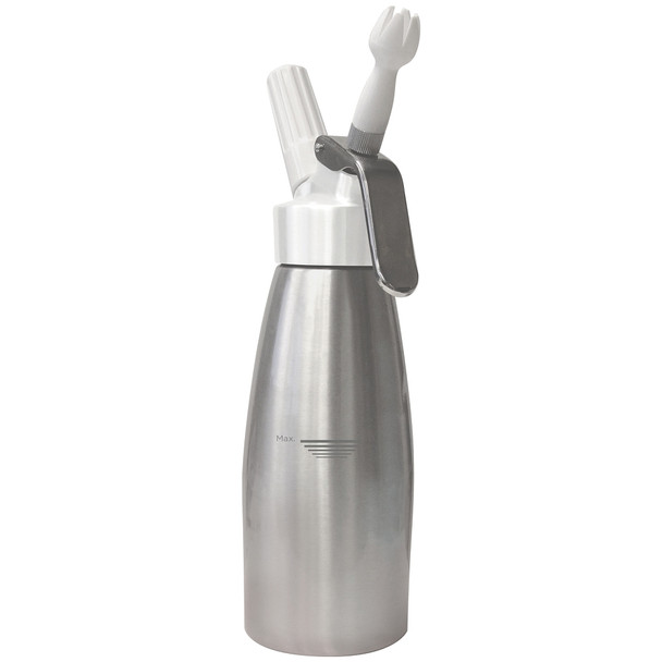 Winco CW-A05 Aluminum Whip Cream Dispenser, 1 pint, 3" dia. x 12" H