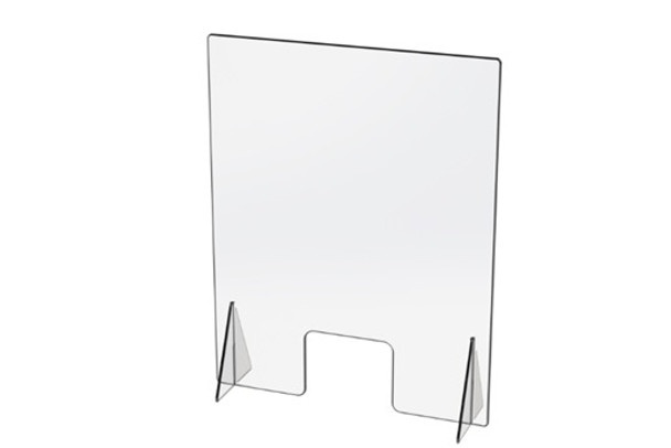 CAL-MIL 22137-31 Free-Standing Barrier with Window, 31-3/4"W x 10"D x 4