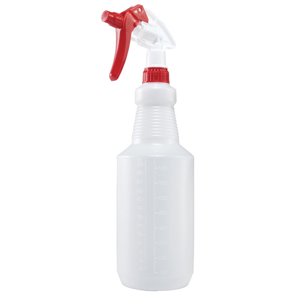Winco PSR-9R Spray Bottle, 28 oz., Red Trigger, Plastic