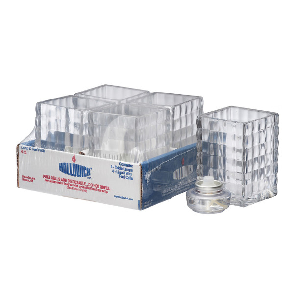 Hollowick 1533C-4 Lamp & Liquid Fuel Cells, Optic Block, Clear - 4/Pack Hollowick 1533C-4 Lamp & Liquid Fuel Cells, Optic Block, Clear - 4/Pack