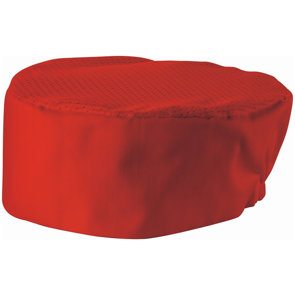 Winco CHPB-3RR Chef's Pillbox Hat, Red, Elastic Back, Regular Size Winco CHPB-3RR Chef's Pillbox Hat, Red, Elastic Back, Regular Size