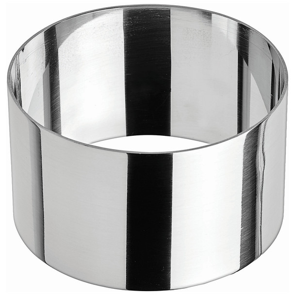 Winco SPM-31R Stainless Steel Pastry Mold, Round, 3" dia. x 1-3/8"H