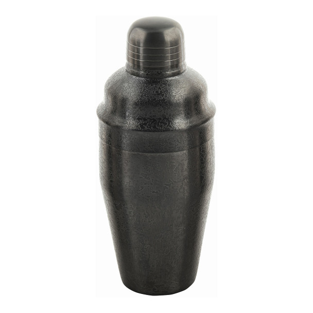 Tablecraft 10552 Cocktail Shaker, 18 oz., 3-Piece, Black Acid Etch Finish