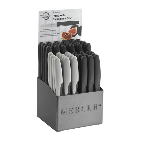 Mercer Culinary M23943R 3" Paring Knife, Black and Gray