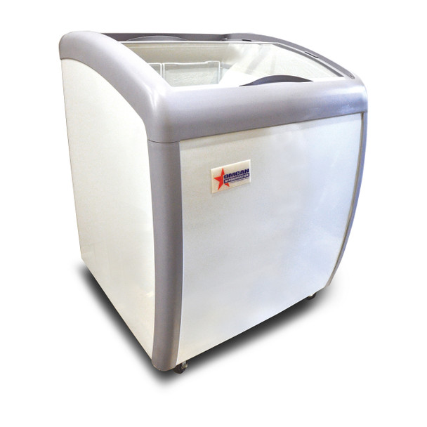 Omcan FR-CN-0667 26" Ice Cream Freezer with Curve Glass Top, 5.25 cu. ft. Omcan FR-CN-0667 26" Ice Cream Freezer with Curve Glass Top, 5.25 cu. ft.