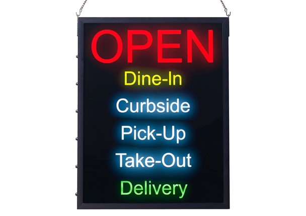 Winco LED-20 All-In-One "Open" LED Sign, 6 Messages, 19"Wx24"H Winco LED-20 All-In-One "Open" LED Sign, 6 Messages, 19"Wx24"H