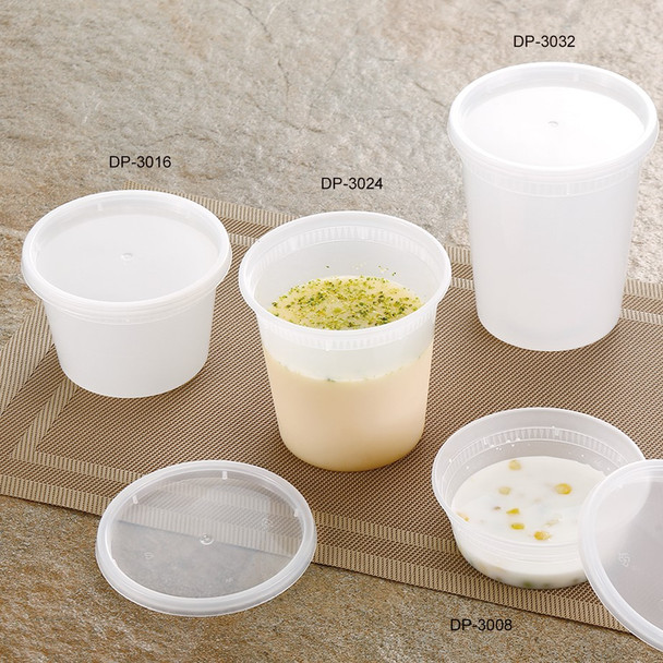 Yanco DP-3016 Soup Combo Plastic Container & Lid 16 Oz. (240/Case)
