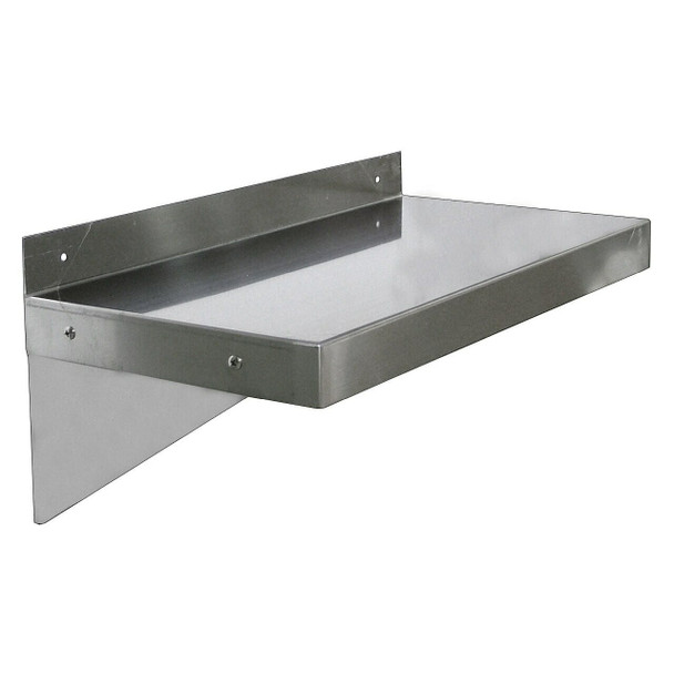 Omcan 22110 Stainless Steel Wall Shelf, Solid, 12" x 48"